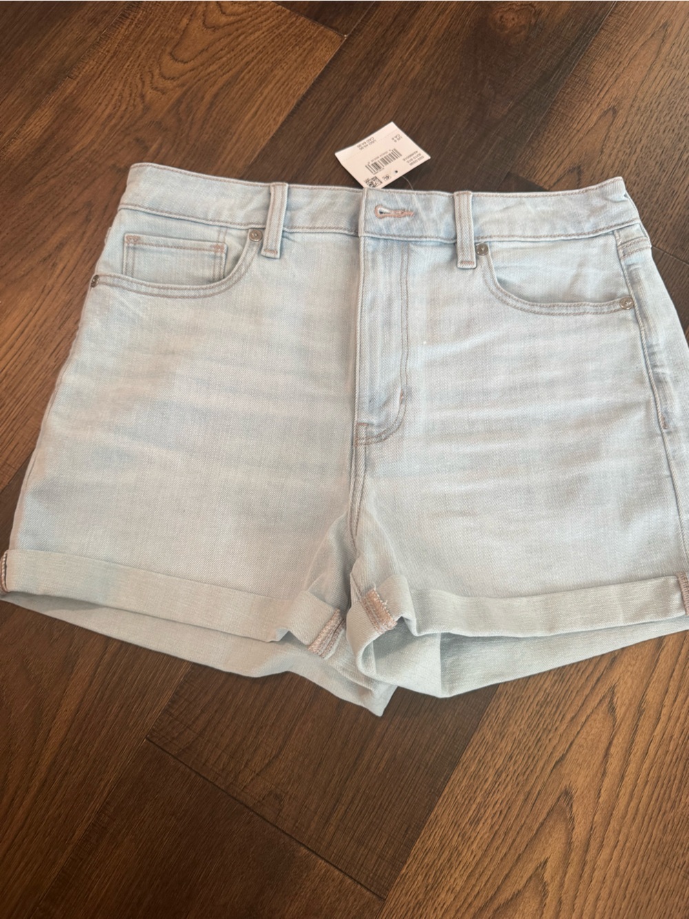 American Eagle Outfitters Pale Blue Boyfriend/mom  Denim Shorts